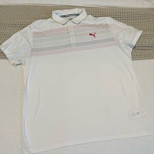 Puma Men's White Polo Shirt